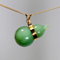 14k Chatoyant Jade Gourd Pendant #2122