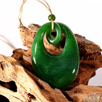 53mm Harmony Peace Buckle Jade Necklace #1115