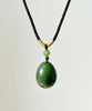 Canadian Jade River Jade Bead Pendant 17mm Natural Jade #1490