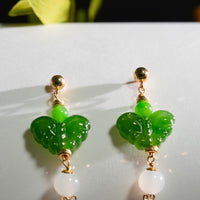 Jade Butterfly Earrings #2524-1