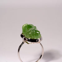 Good Fortune Jade Pixiu Ring #2024