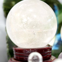 Natural White Crystal (Rock Crystal) Ball
