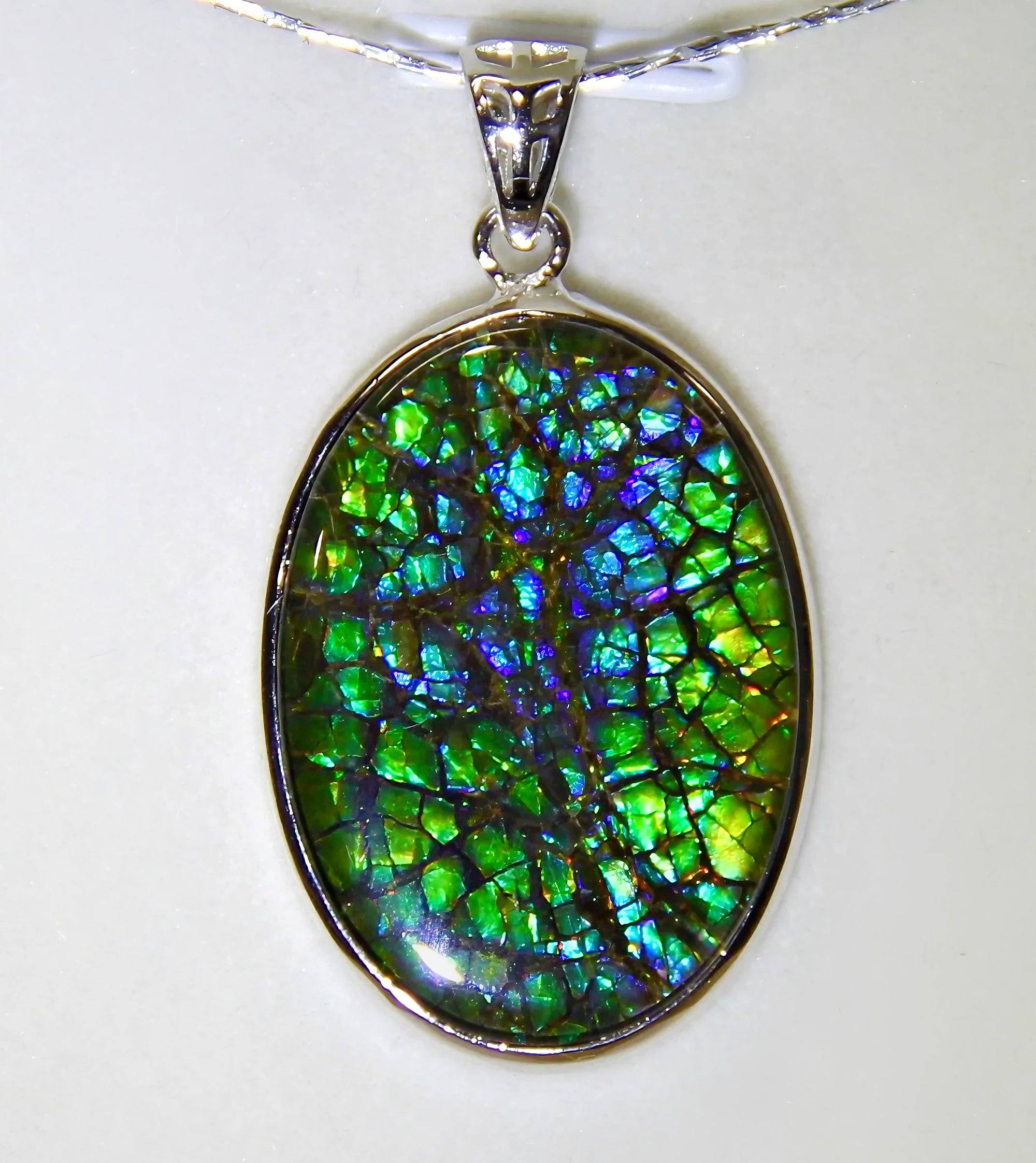 Dragon Skin Ammolite Pendant #763