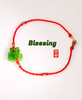 Fu Word Red Cord Jade Bracelet #2781