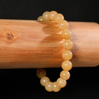 10mm Siberian Light Brown Jade Bracelet #2768