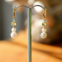 14k Gourd Pearl Earrings #1652-1