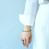 6mm Polar Jade Starry Beaded Bracelet #2402