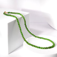 4-5mm Polar Jade Beaded Necklace  #2416
