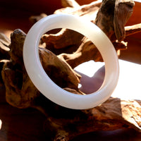 White Jade Bangle 54.7mm #226