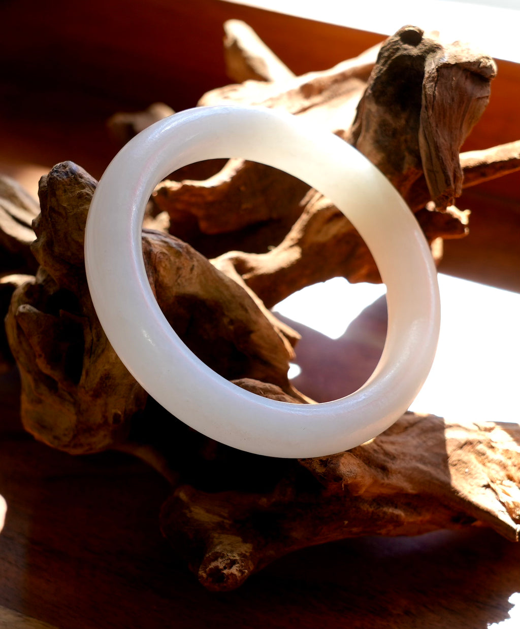 White Jade Bangle 54.7mm #226