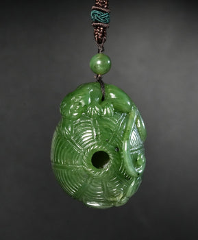 River Jade Pendant Hand Held AAA Grade Natural Jade #1766