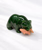 Canadian Polar Bear With Fish Lucky Bear Natural Jade 2 Inch #2231