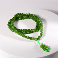 6mm 108 Siberian Jade Beaded Necklace #2620