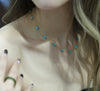 Turquoise Starry Beaded Necklace #2664