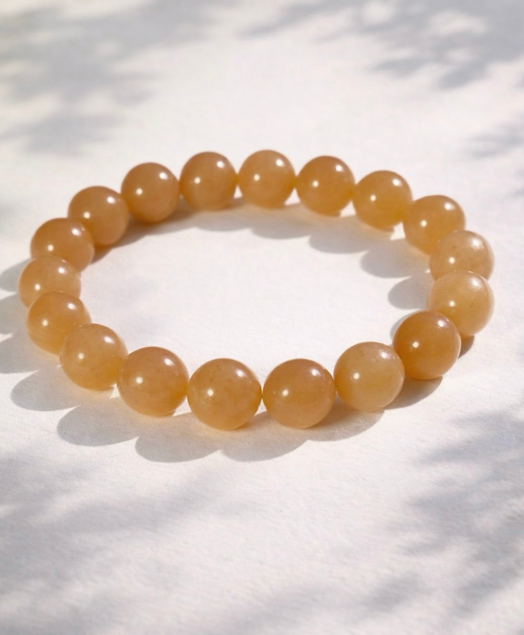 Siberian Honey Jade Bracelet 10mm Natural Jade #2771