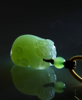 Siberian Jade Pixiu Necklace Natural Jade #2935