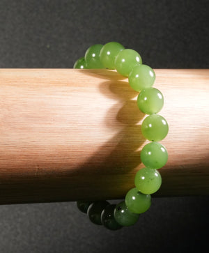 9.5mm Siberiana Jade Beaded Bracelet #2763-2