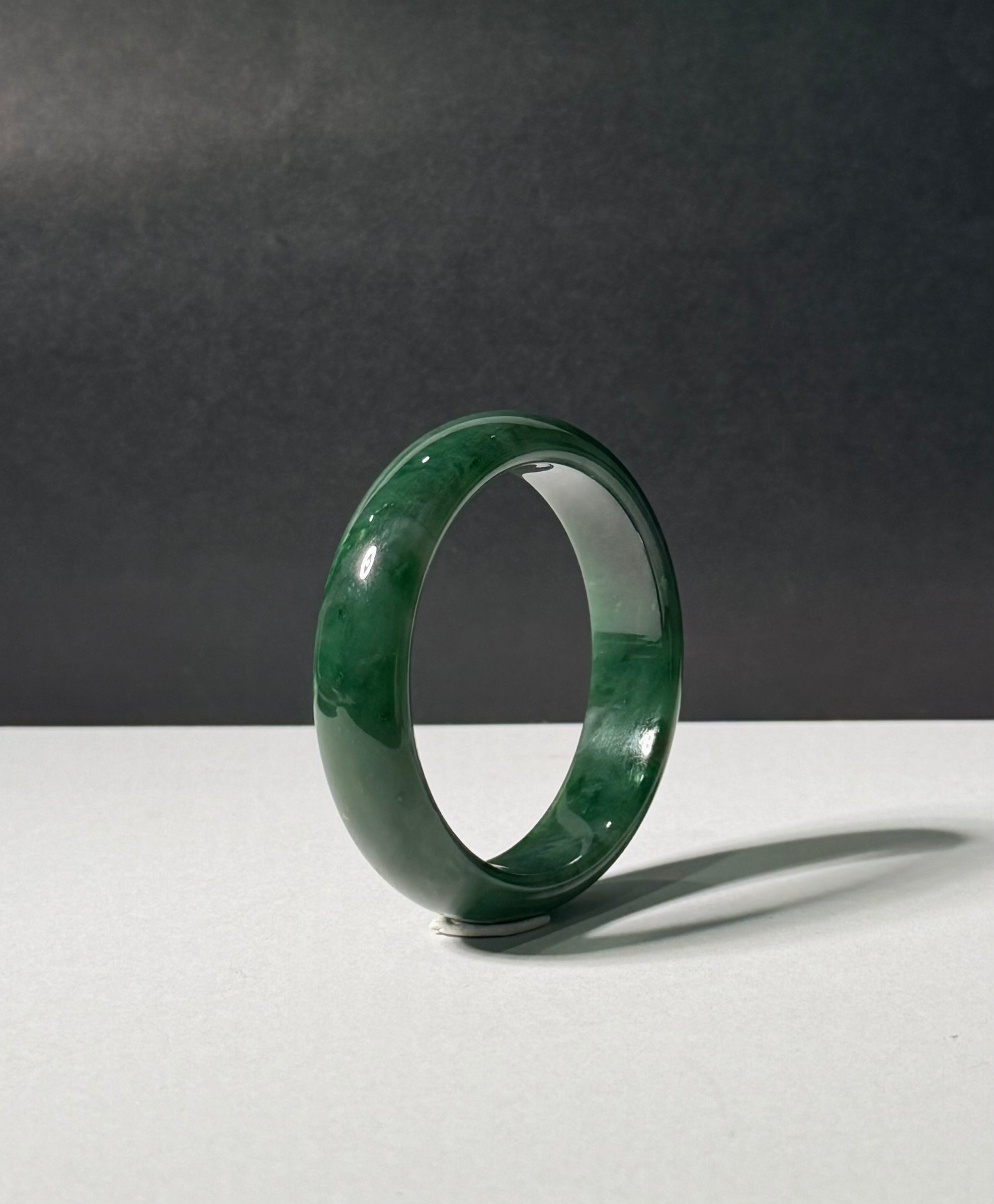 Canadian Polar Jade Bangle Natural Jade Bracelet A Grade 55.5mm #1512
