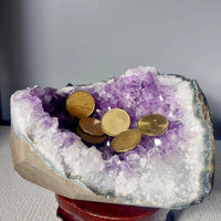 Amethyst Treasure Bowl Natural Geode(4.26 LB) #3095