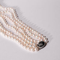 7-8.5mm Three Strands Freshwater Pearl Necklace #1598