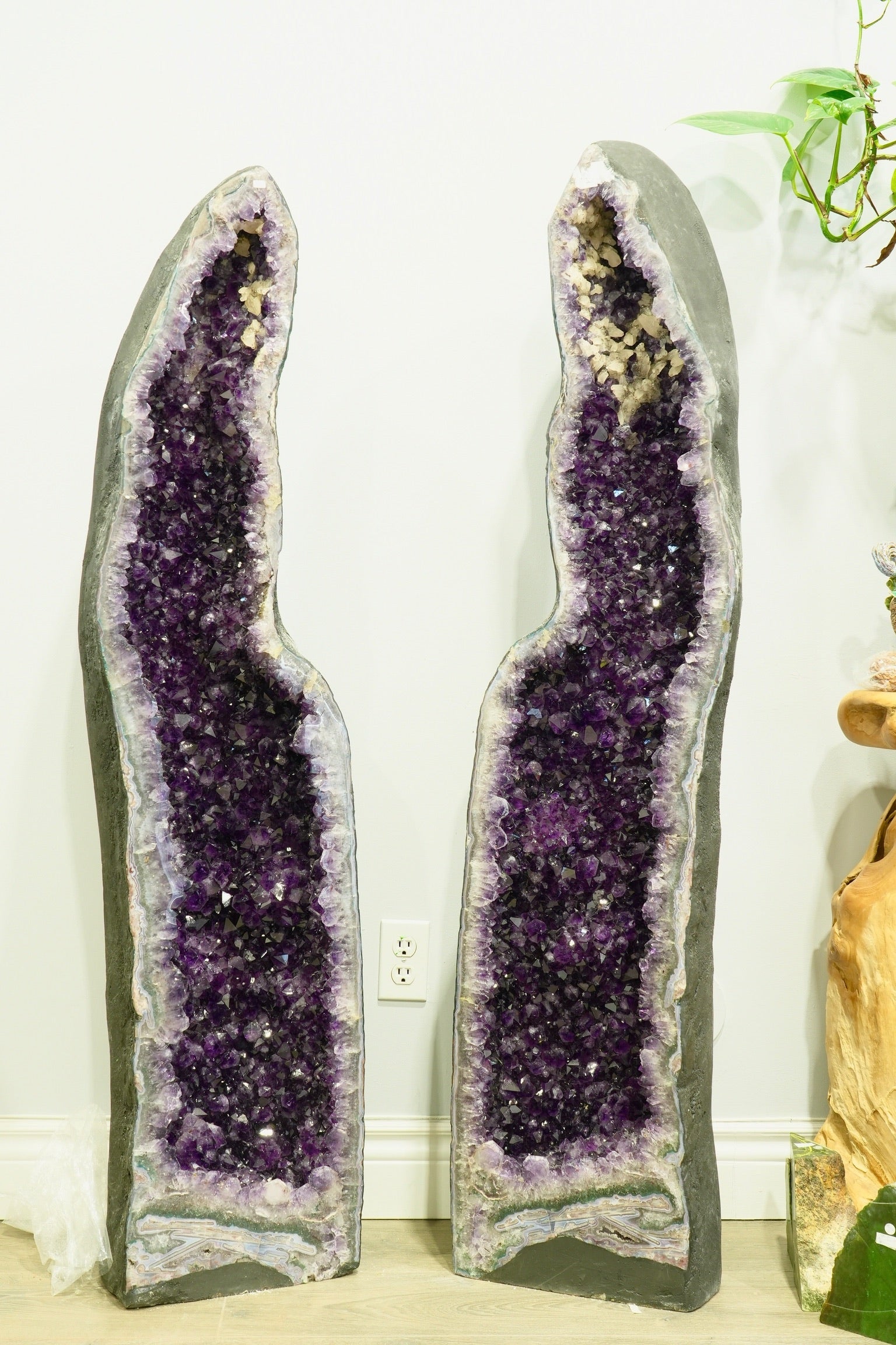 Basalt Amethyst Cathedral- A Pair (478 LB) #2353