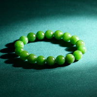 10mm Polar Jade Beaded Bracelet #2756