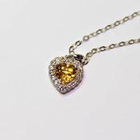 10k Citrine Heart Pendant #1834