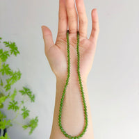 4-5mm Polar Jade Beaded Necklace  #2416