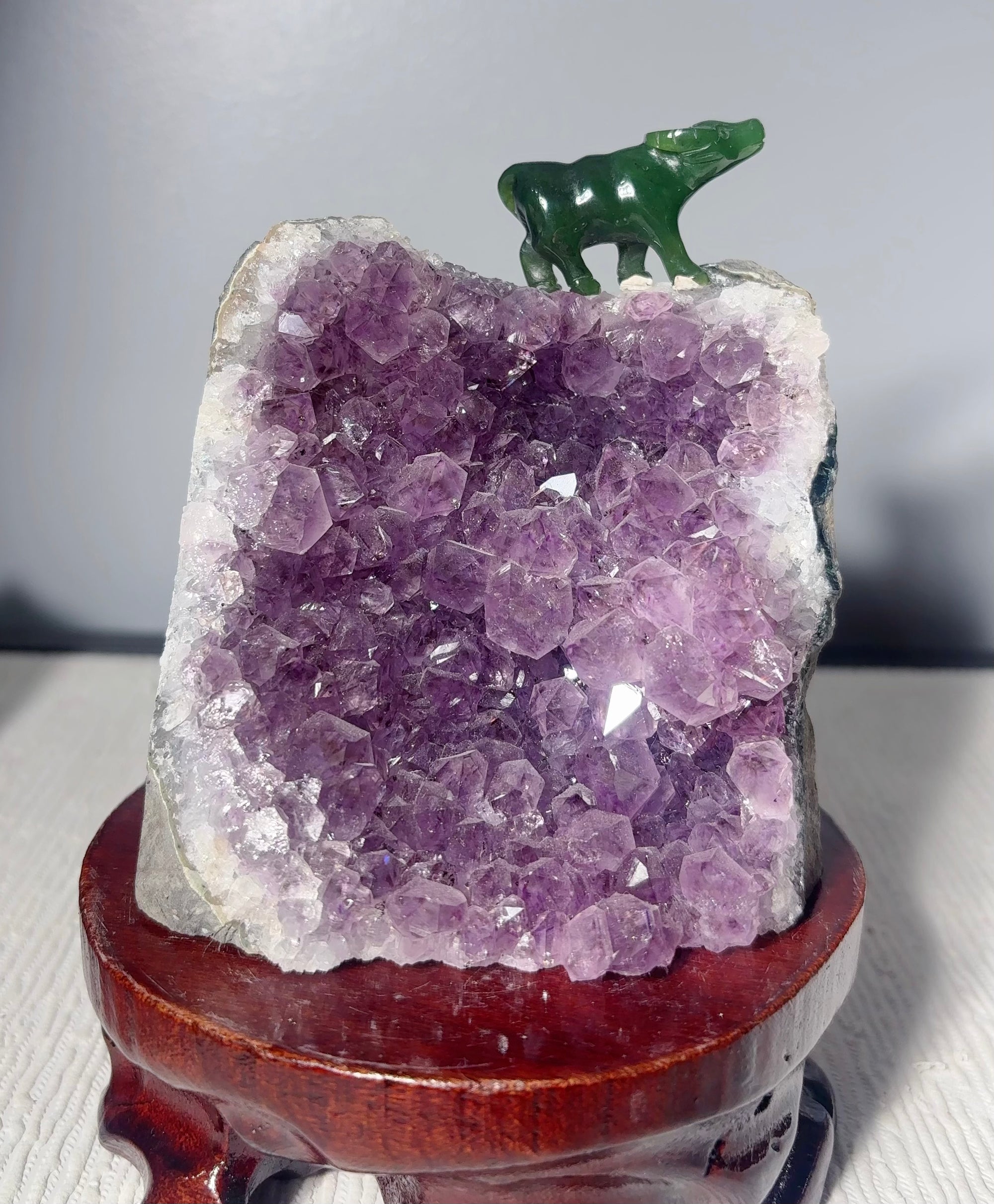 Amethyst Cluster Stone Base Cut (1.73 LB) #2513
