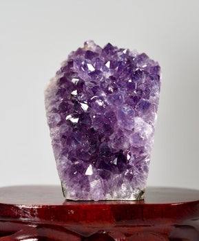 Uruguay Amethyst Cluster Stone Base Cut | Natural Purple Crystal Geode for Feng Shui & Decor (1.08LB) ｜#2949