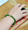 14k 8mm Polar Jade Beaded Bracelet #2587