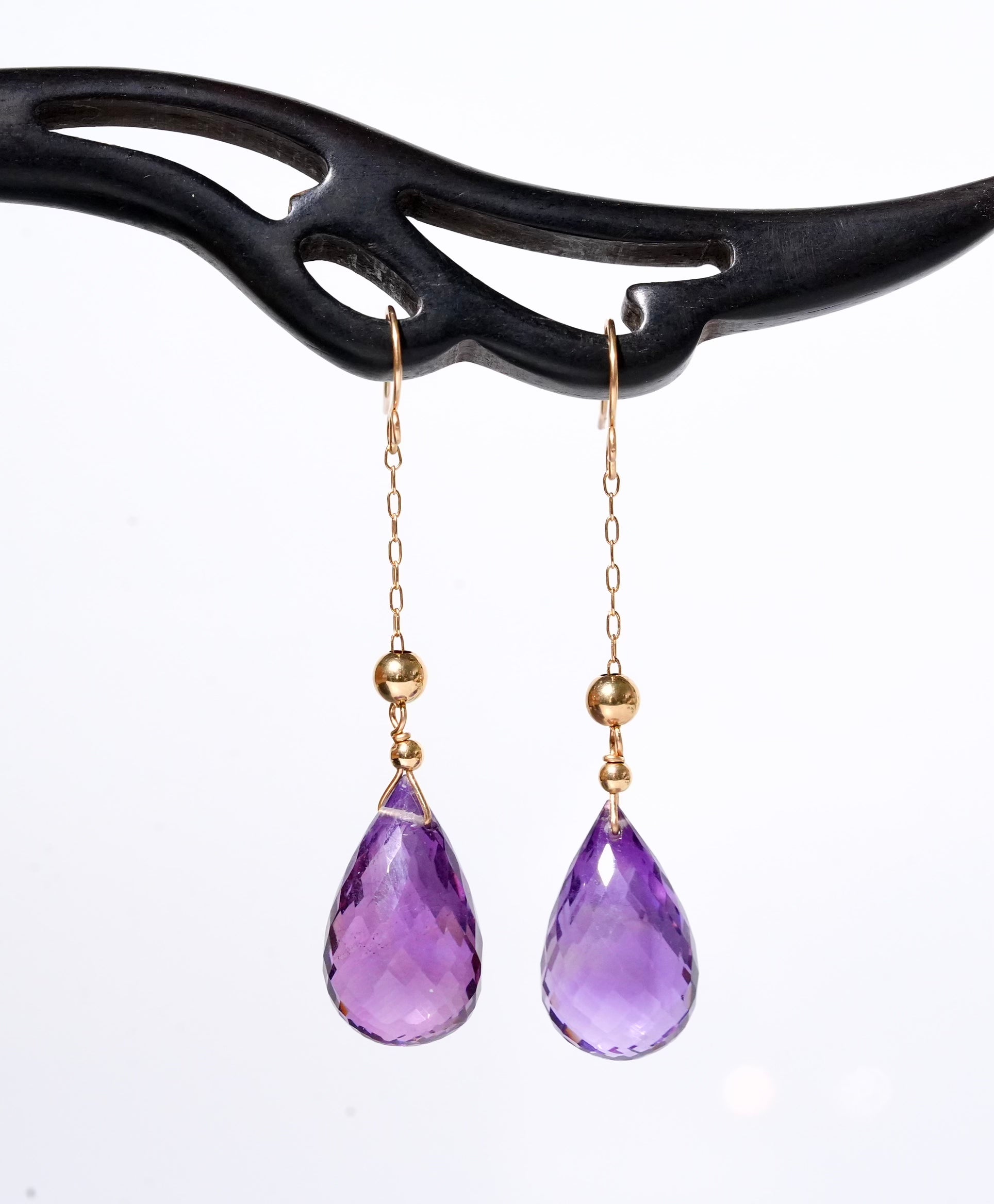 Mermaid's Tear Amethyst Earrings #2659