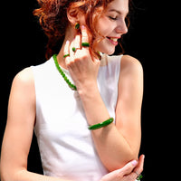 10mm Polar Jade Beaded Necklace #2963