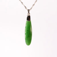 Long Teardrop Jade Pendant #1095