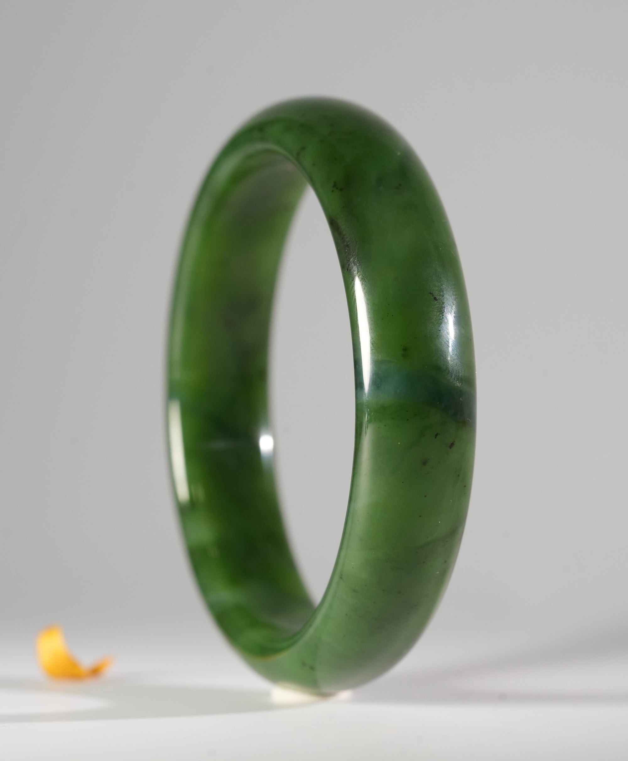 Canadian Polar Jade Bangle 60mm | A Grade Natural Nephrite Jade Bracelet from Canada | #2582
