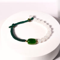 Siberian Jade Fortune Bead Bracelet #1271
