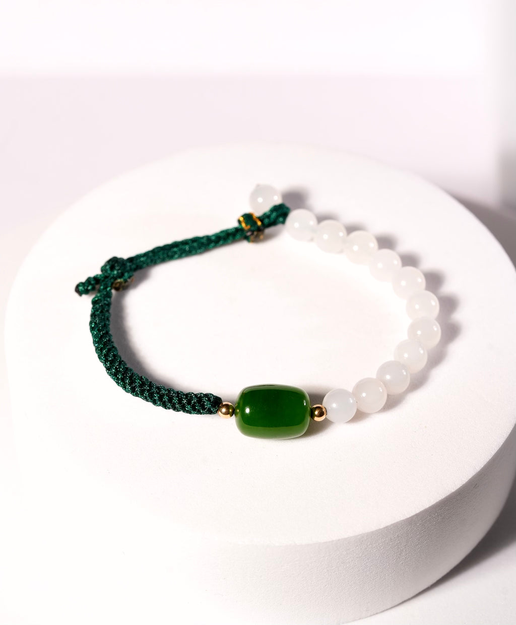 Siberian Jade Fortune Bead Bracelet #1271
