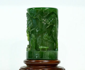 Jade Decoration Scholar Beneath the Pines Natural Jade #3005