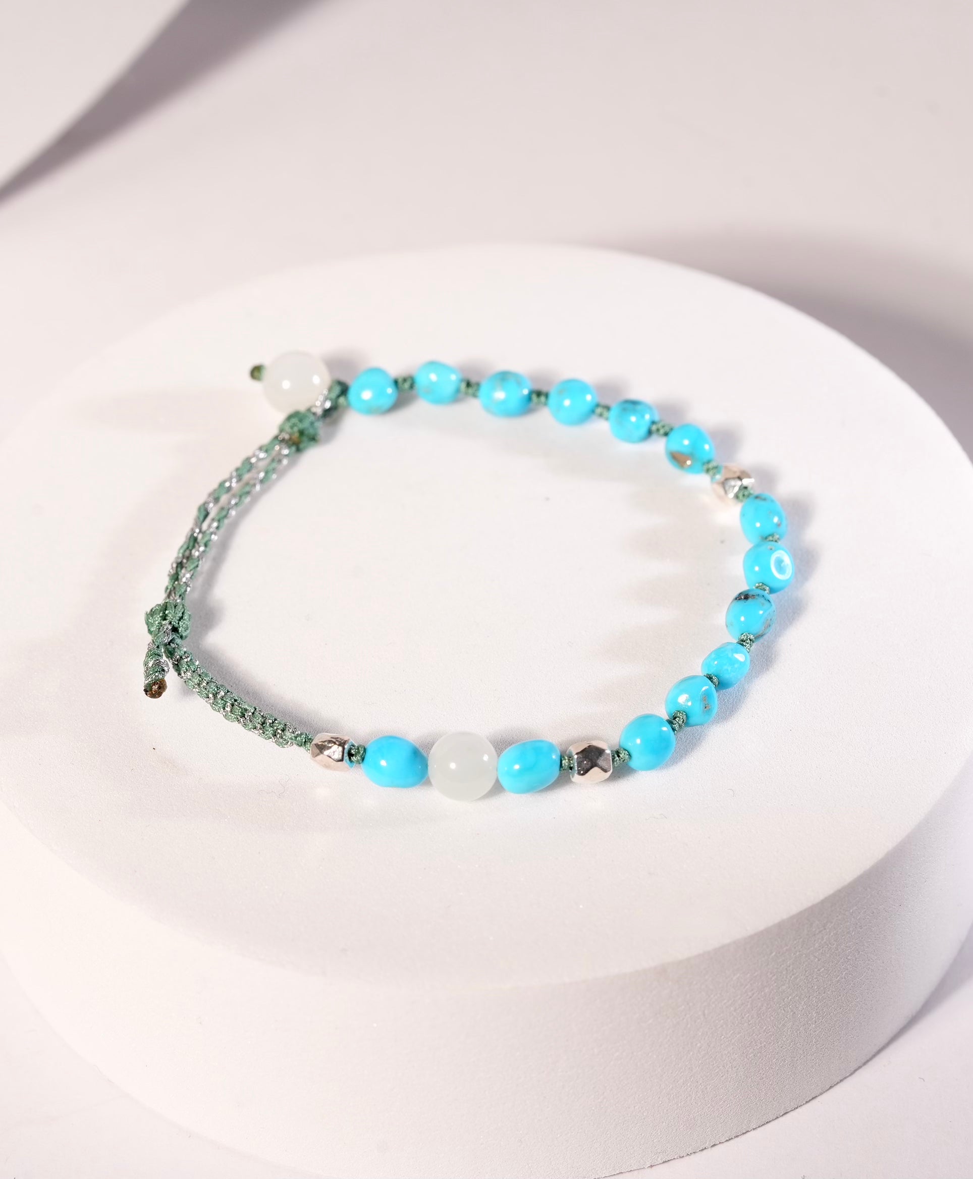 Turquoise Hetian Jade Bracelet Natural Jade Top Grade #1342