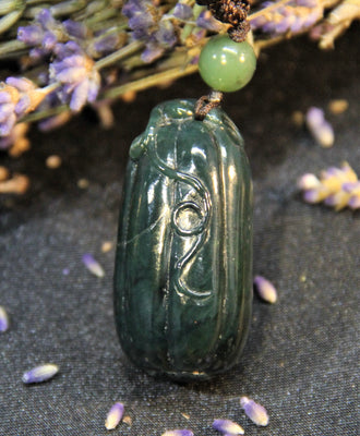 Fortune Melon Jade Pendant #1784