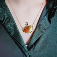 18k Swan Ammolite Pendant #926