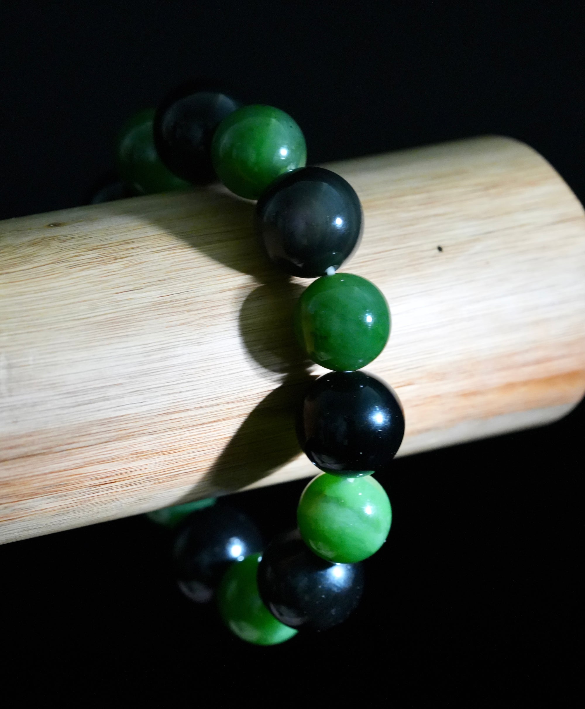 Evil Warding Beaded Obsidian Bracelet #2070