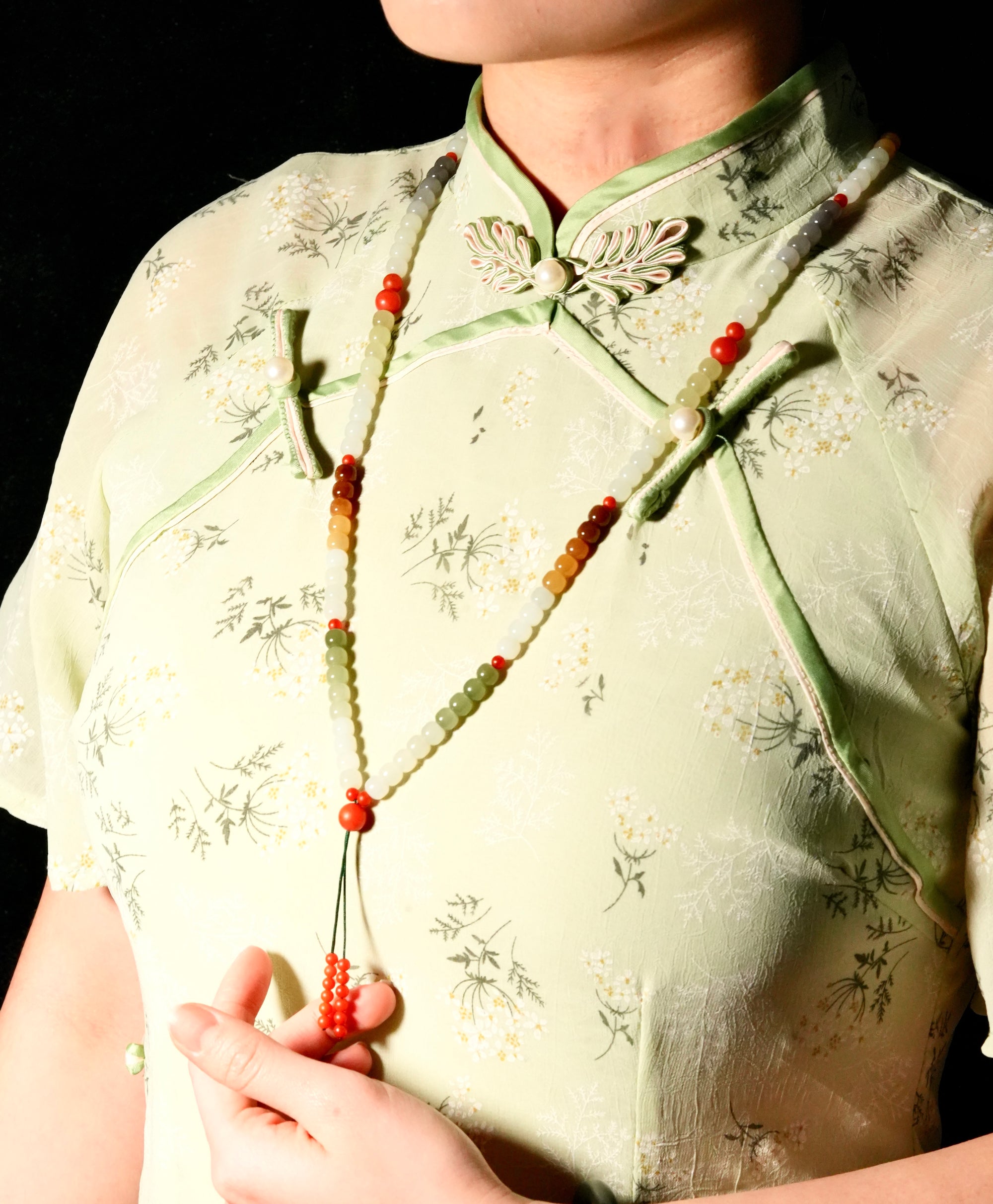 108 Hetian Jade Necklace #2787-2