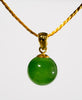 9.5mm 14K Siberian Jade Bead Pendant #3062