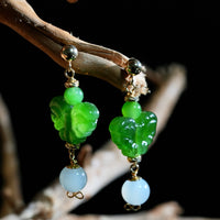 Jade Butterfly Earrings #2524-1