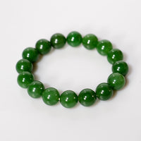 12mm Canadian Jade Beaded Bracelet #3073