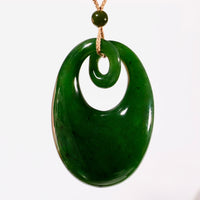 53mm Harmony Peace Buckle Jade Necklace #1115