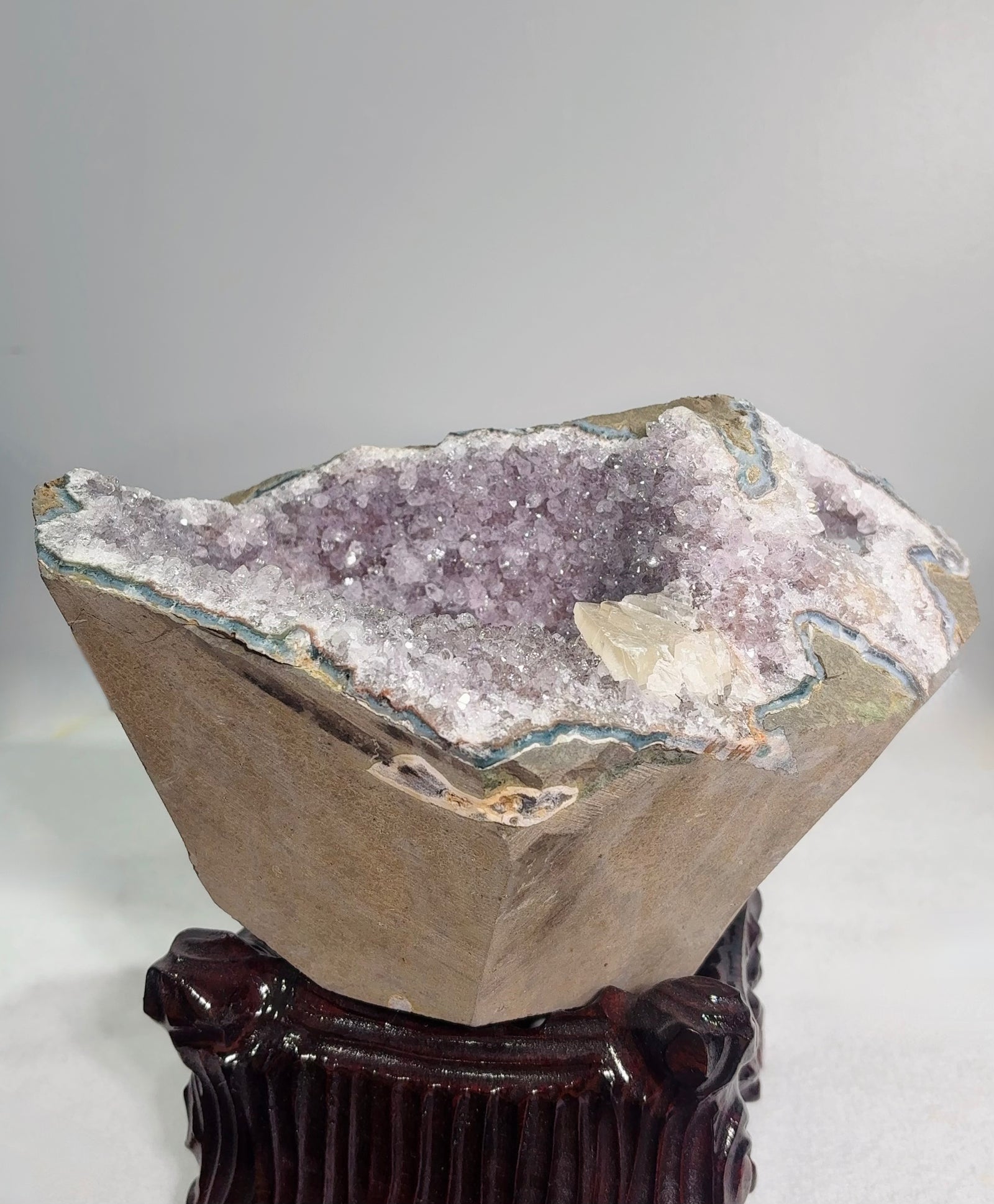 Large Amethyst Treasure Bowl Natural Geode (13 LB) #3091