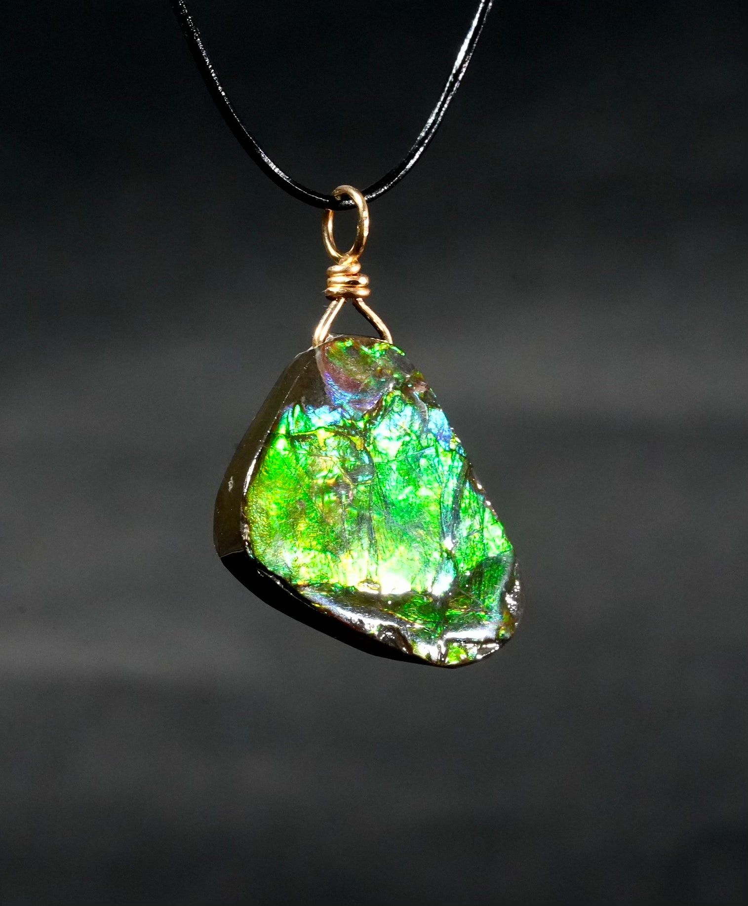 Starry Ammolite Pendant #3040