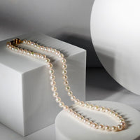 14K 6-6.5mm Akoya Salt Sea Pearl Necklace #2294